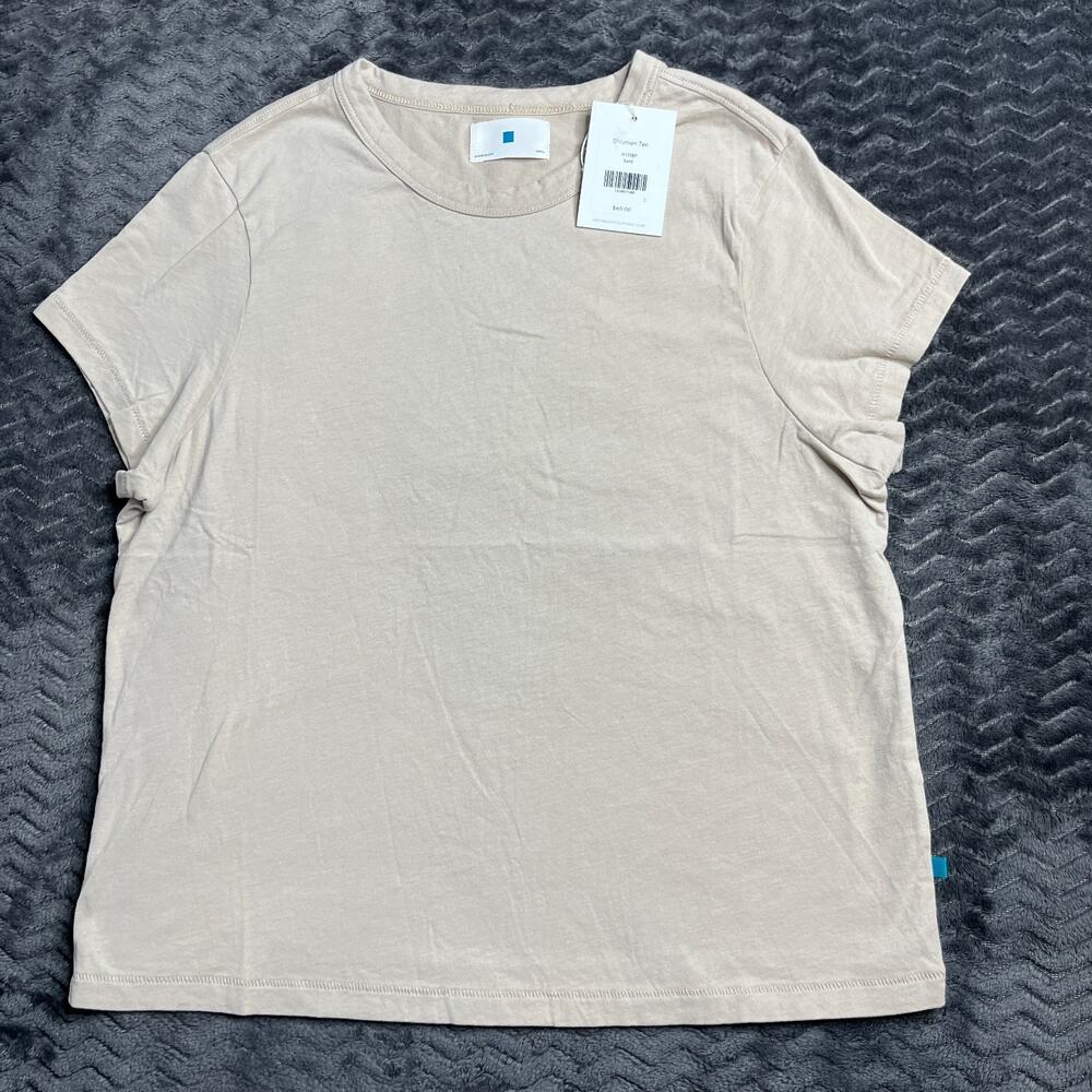 Jason Scott women Shrunken Tee sand beige Size Small NWT